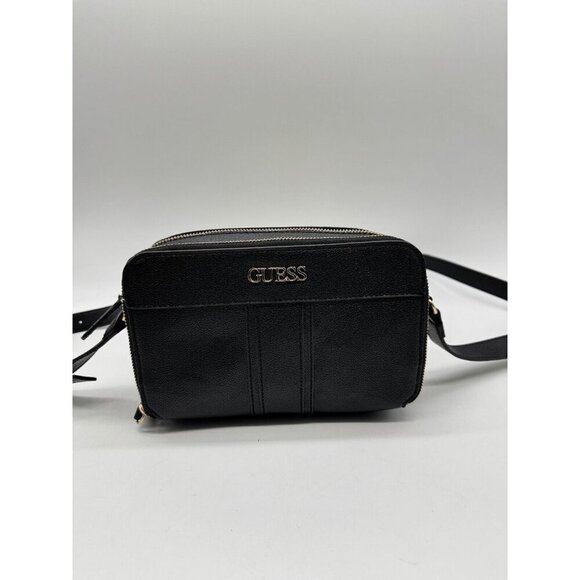 GUESS Trixy faux-leather small women's camera crossbody bag - Black - Picture 3 of 14